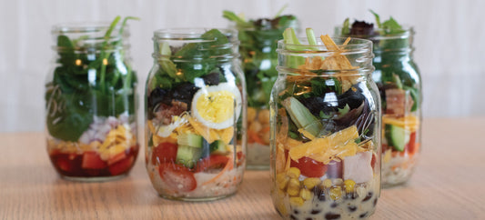 Mason Jar Meal Prep + Electrolyte Enhanced Dressings