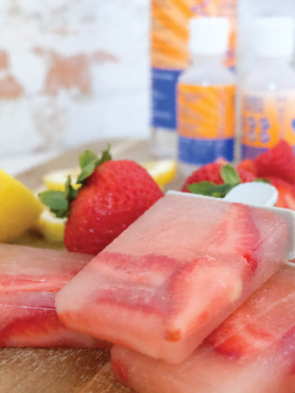 Strawberry Lemonade Electrolyte Pops