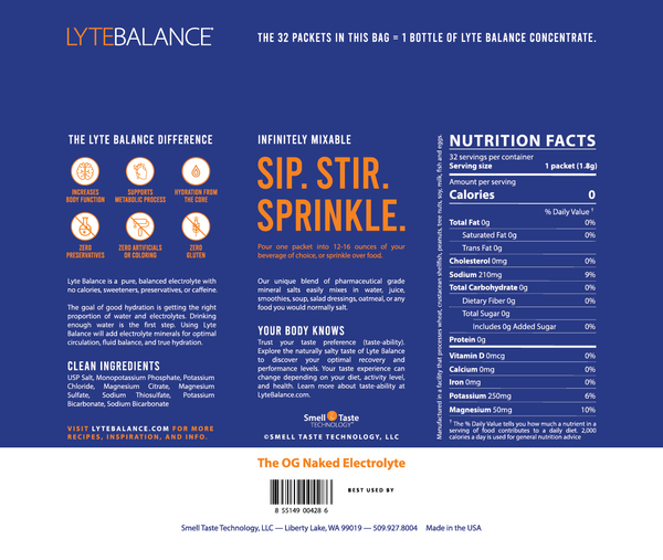 Lyte Balance POWDER Naturally Salty Drink Mix