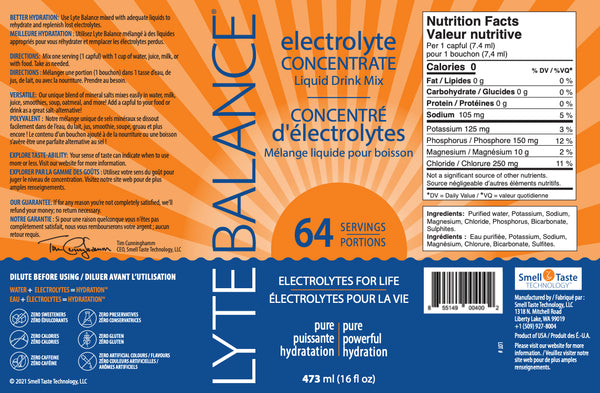 64 porciones por / Lyte Balance 16 oz. Botella